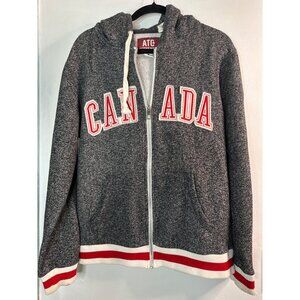 ATC Activewear Hoodie Size M Gray Canada 2000s Vintage Streetwear Unisex Y2K